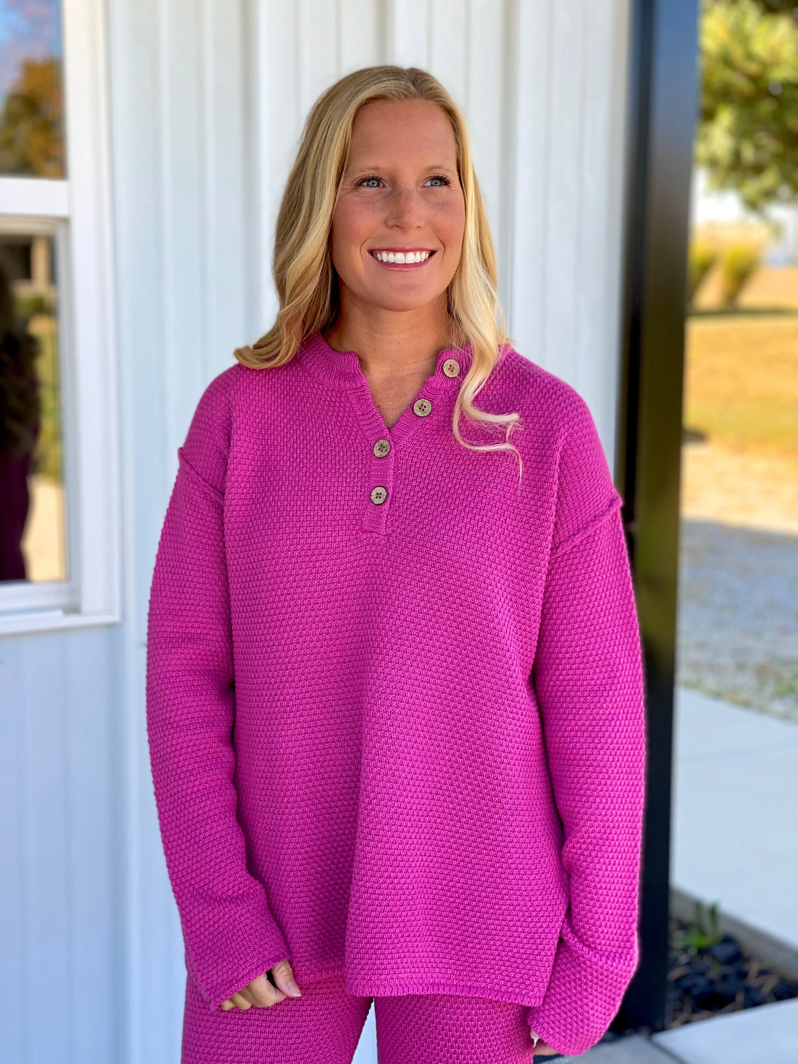 All About Comfort Magenta Sweater