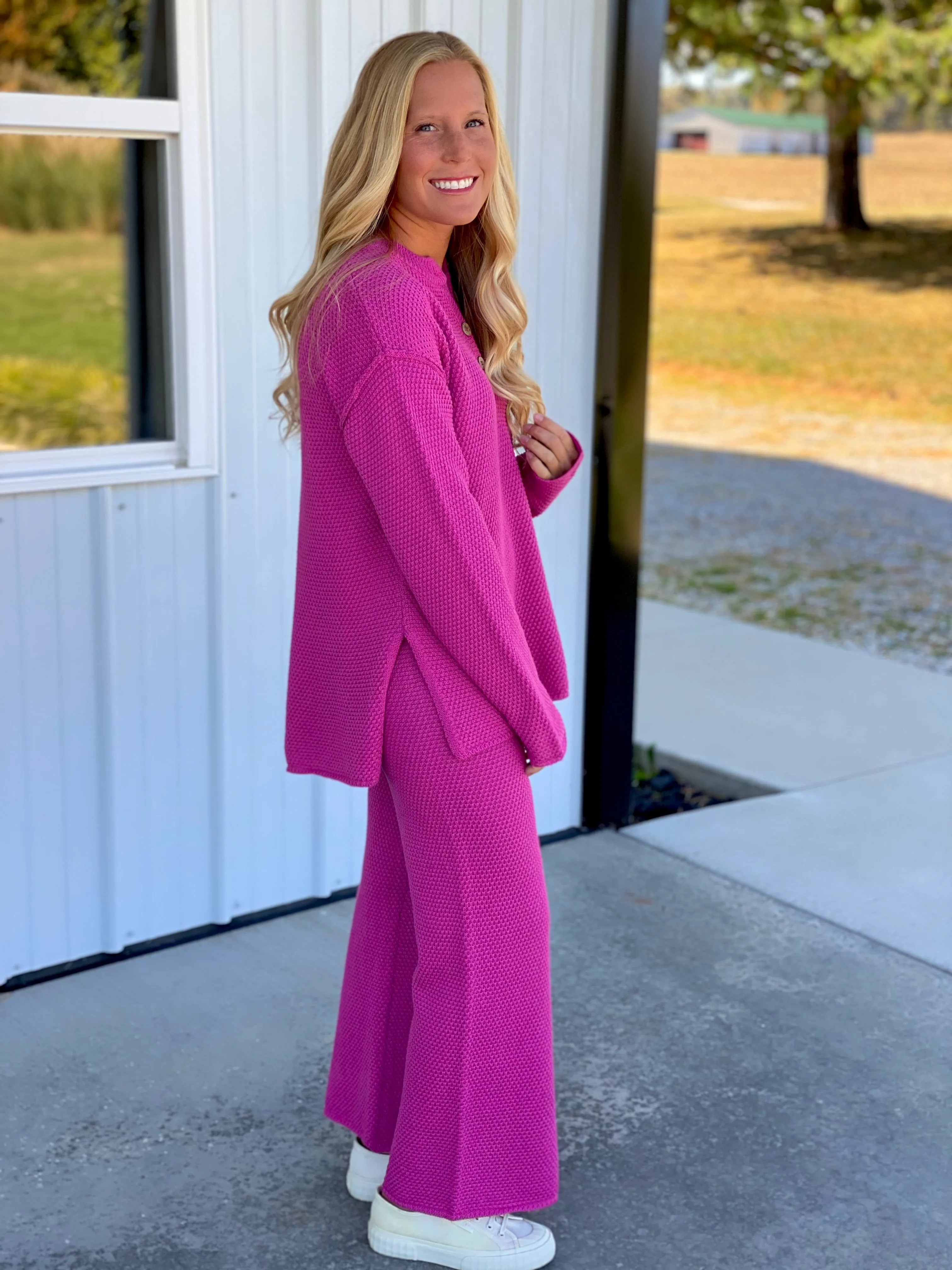 All About Comfort Magenta Sweater