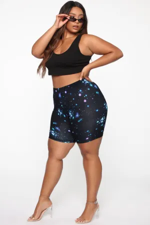 Always Different Biker Short - Black/Multi