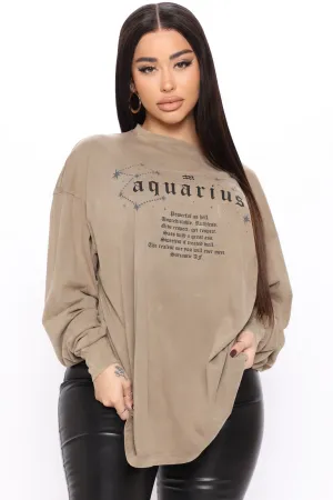 Aquarius Season Long Sleeve Top - Mocha