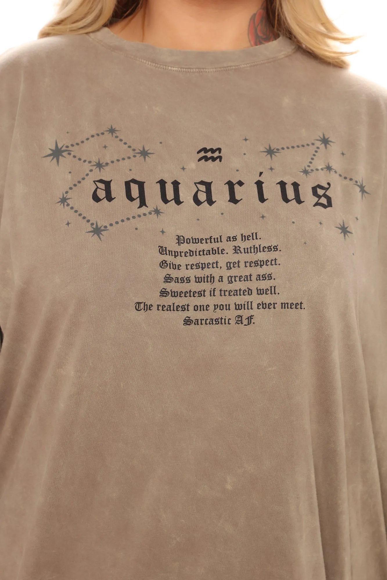 Aquarius Season Long Sleeve Top - Mocha