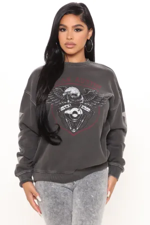 Austin Texas Baby Long Sleeve Top - Charcoal