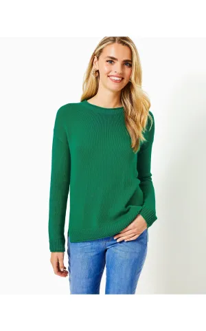 Bayport Cotton Sweater Fiddle Leaf Green