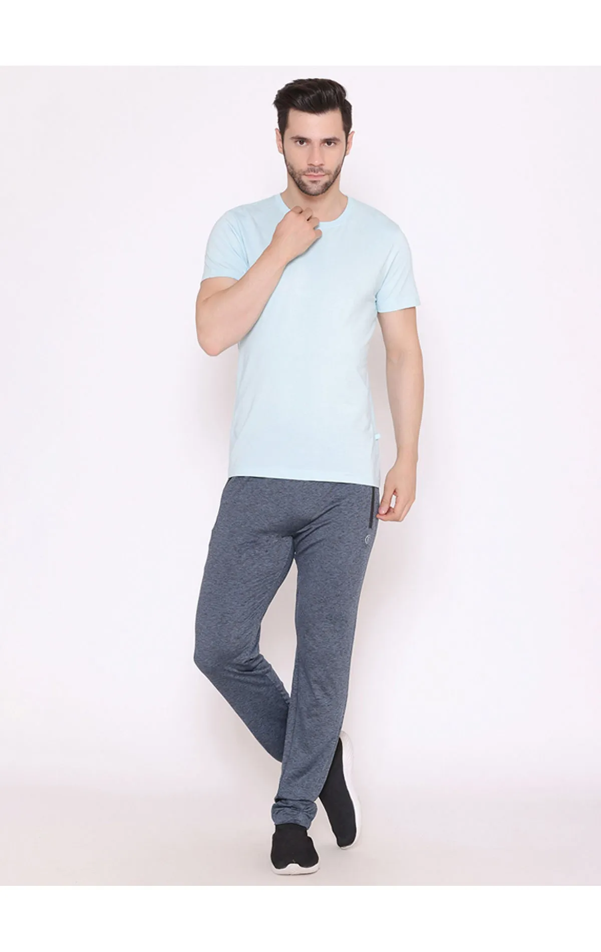 Bodyactive Modern Fit Round Neck Half Sleeve T-Shirt for Men -TS18-SKY
