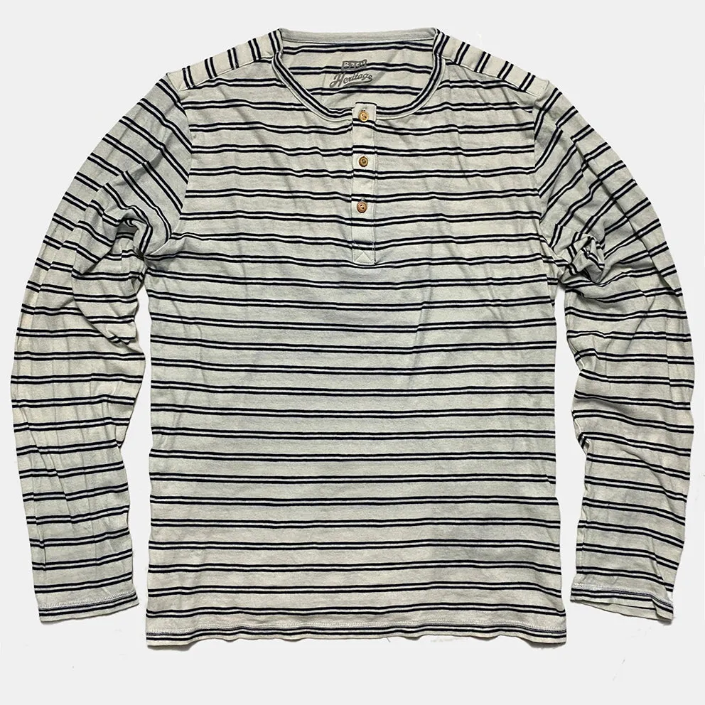 BZEN M.3231 CLARK REGULAR FIT 3 BUTTON INDIGO STRIPE JERSEY-140GSM-E0 INDIGO STRIPE