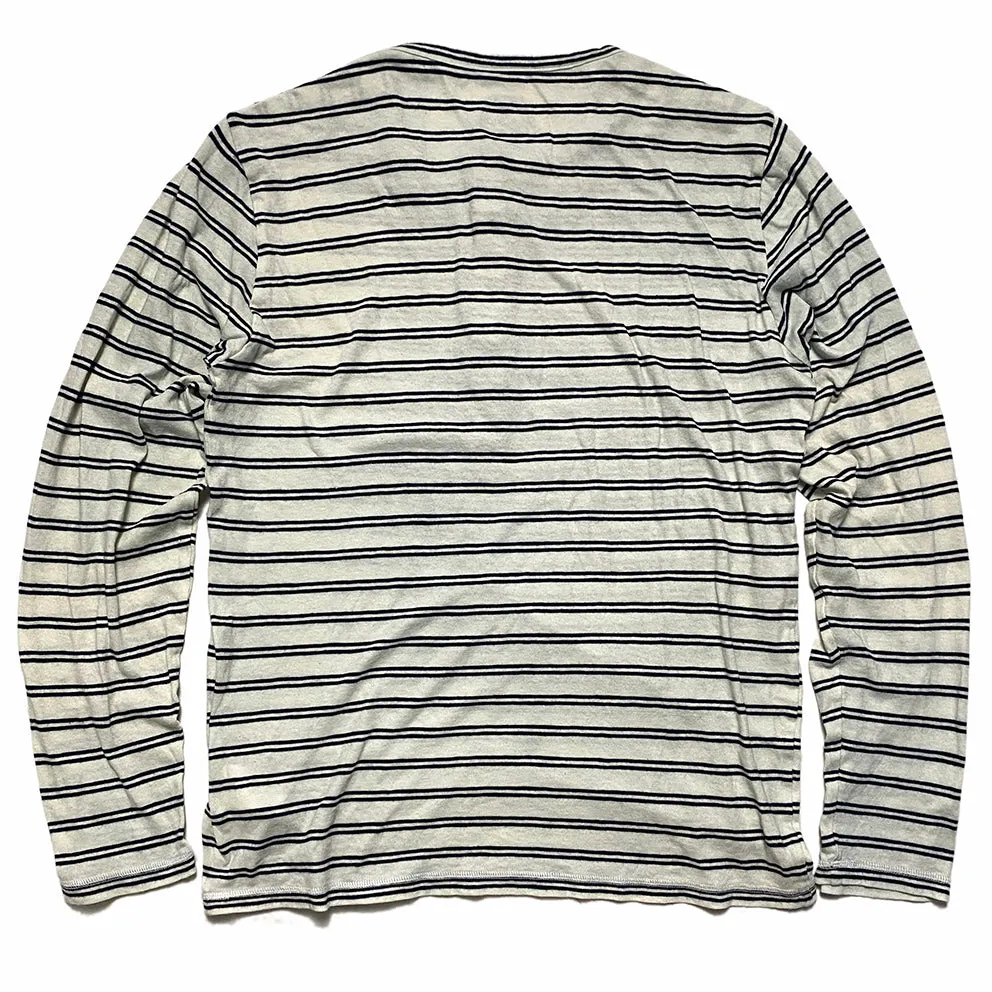 BZEN M.3231 CLARK REGULAR FIT 3 BUTTON INDIGO STRIPE JERSEY-140GSM-E0 INDIGO STRIPE