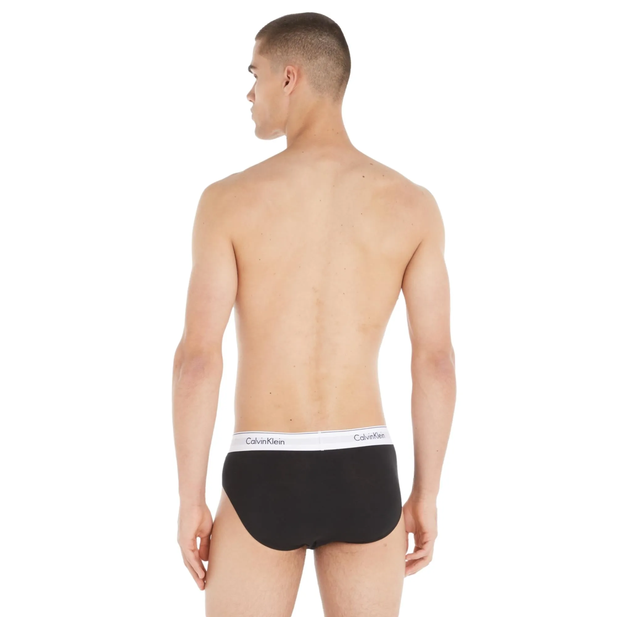Calvin Klein Modern Cotton Stretch Hip Brief 3 Pack - Black