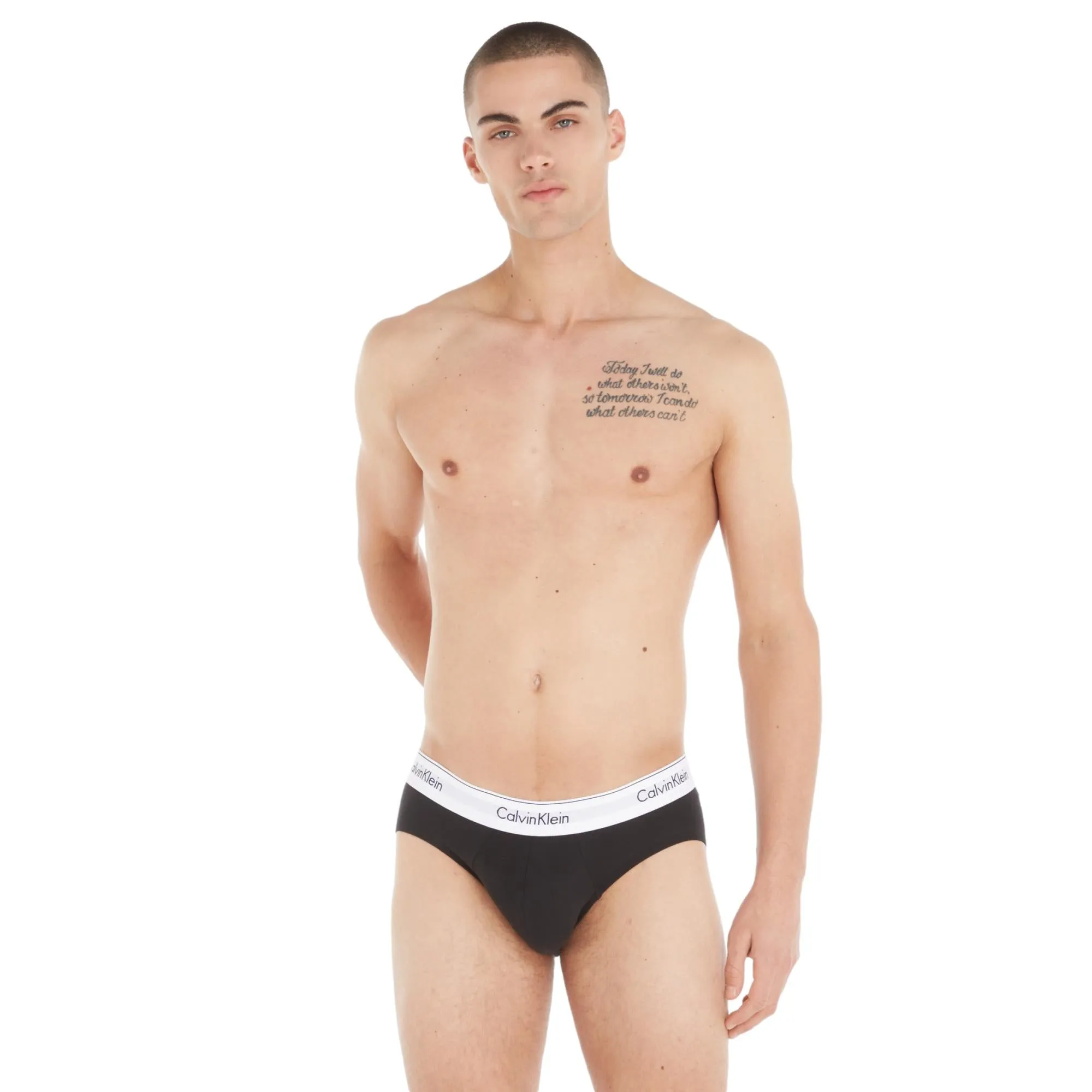 Calvin Klein Modern Cotton Stretch Hip Brief 3 Pack - Black