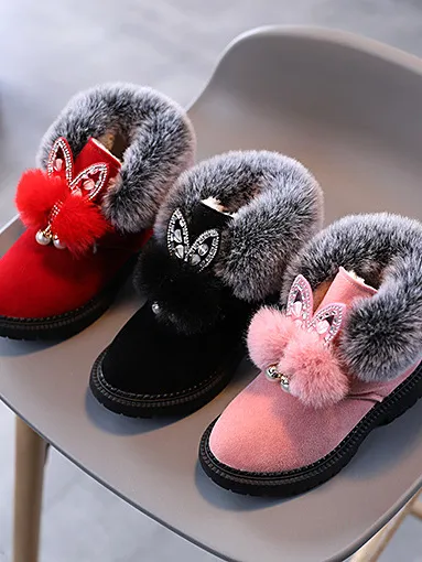 Faux Fur Butterfly Boots by Liv and Mia