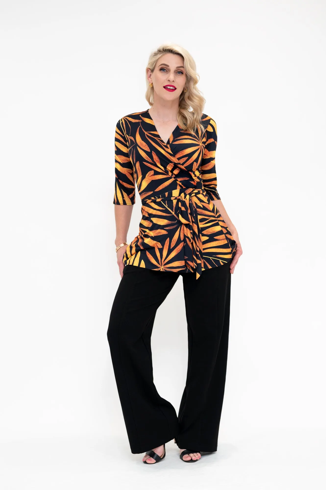 Golden Palms - Wrap Top