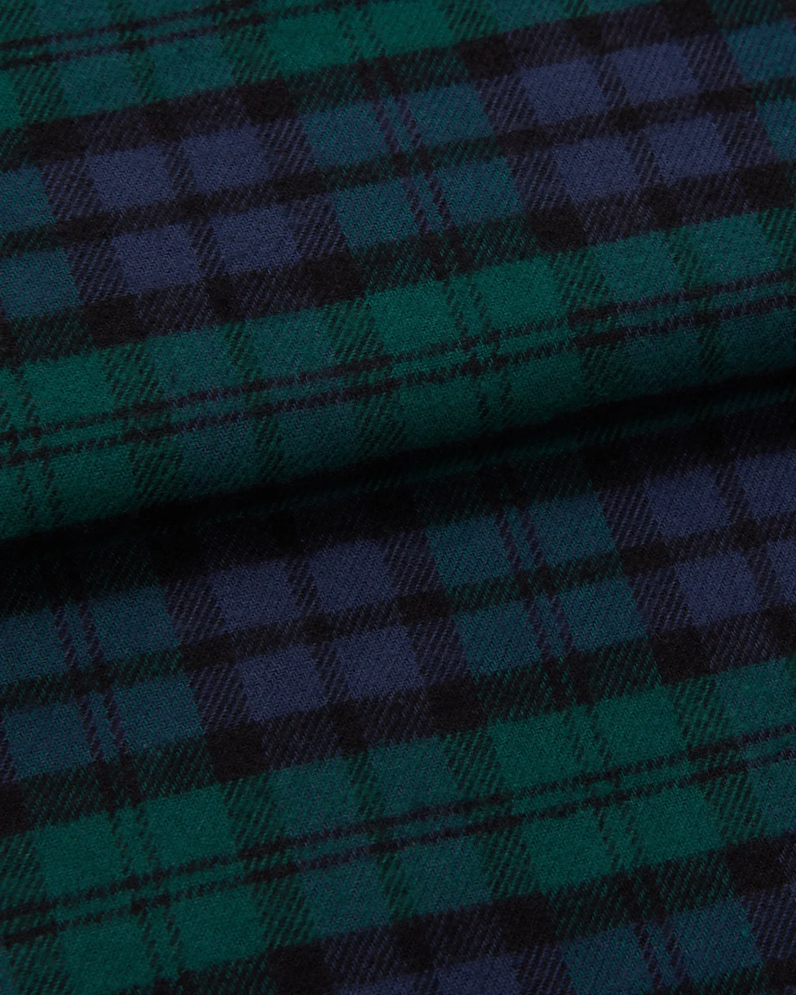 Men's Brushed Cotton Robe - Litton Blackwatch Tartan
