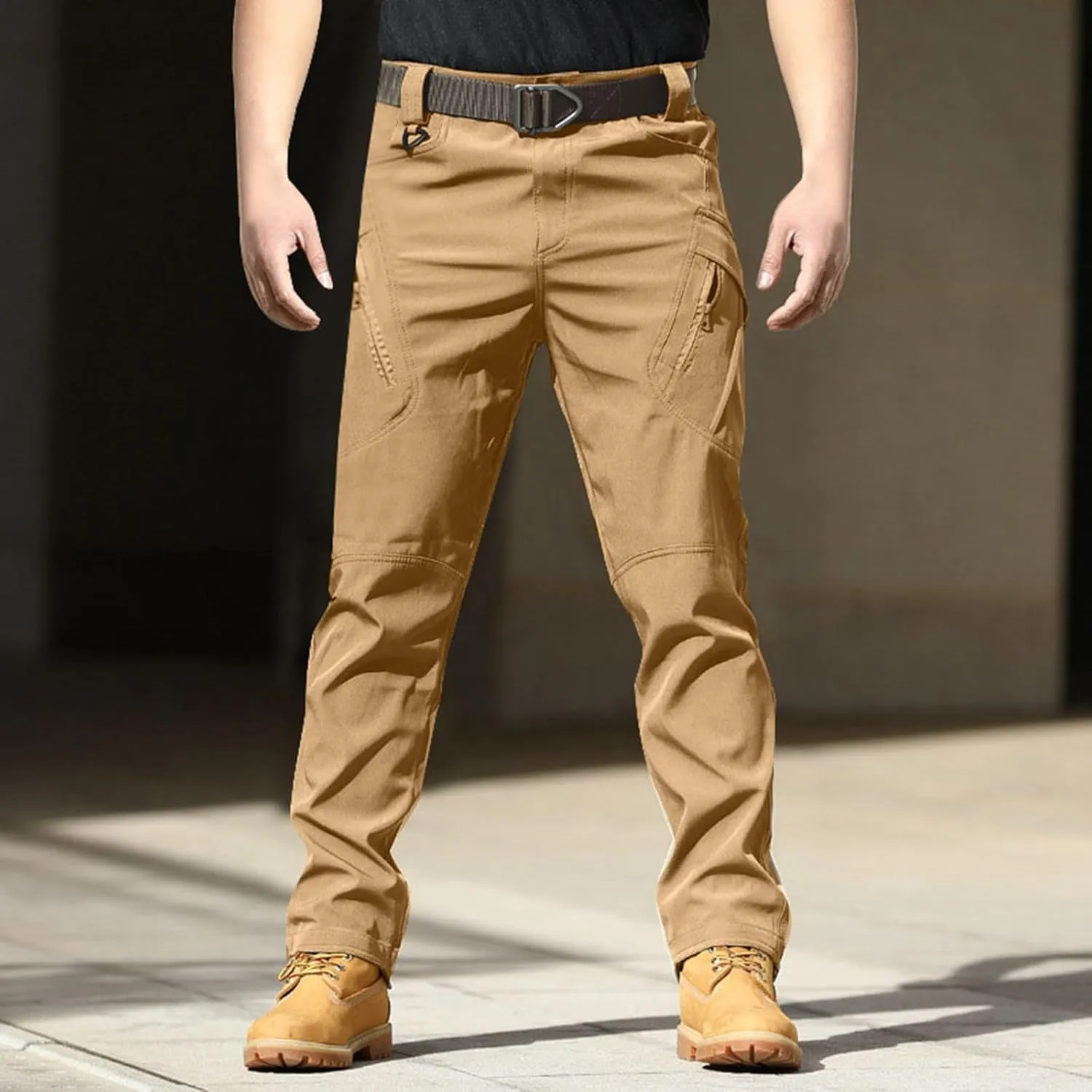 Mens Cargo Pants Tactical Training Jogger Relaxed Fit Sport Pant 2024 Summer Long Trousers with Pockets