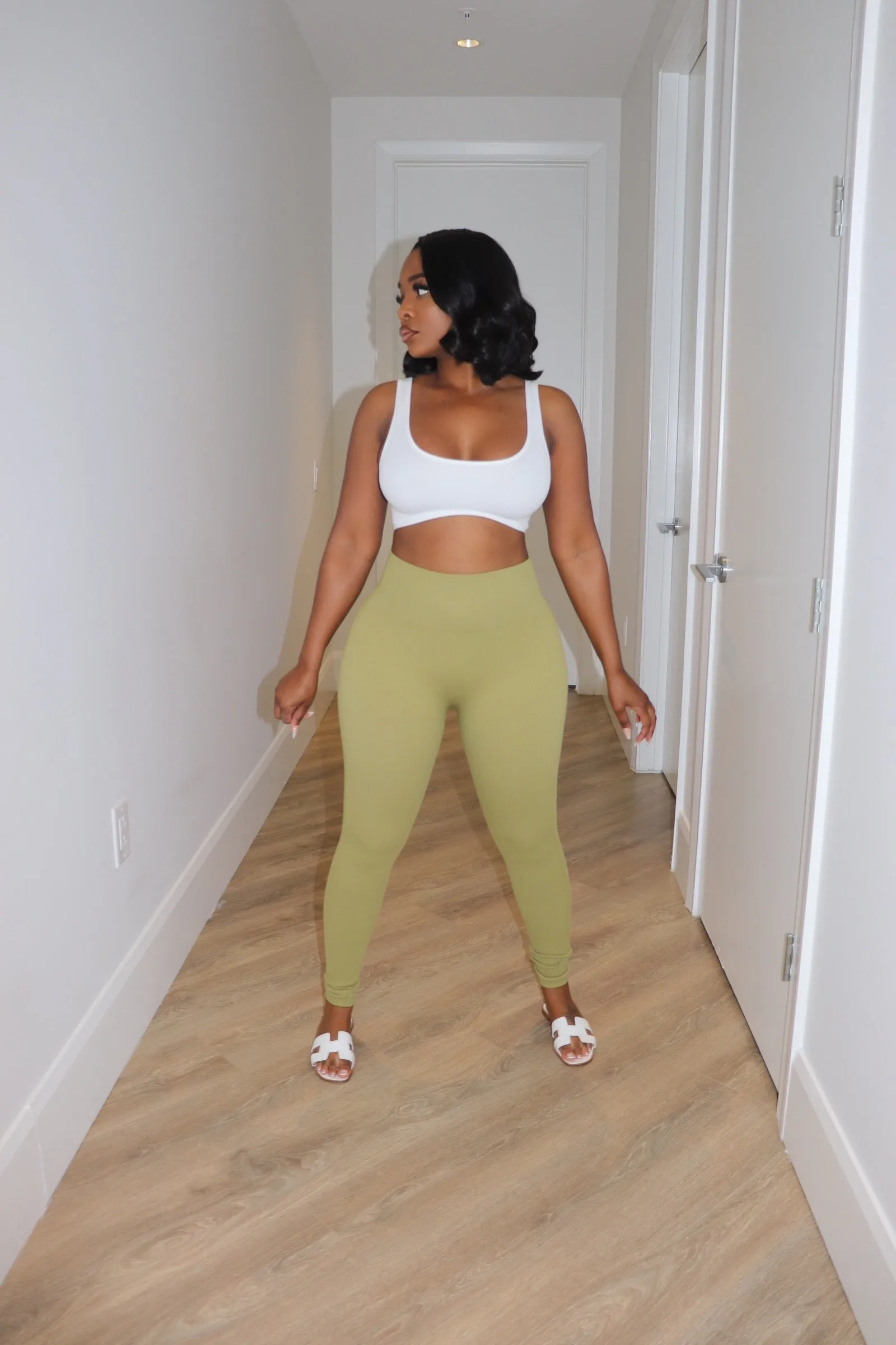 Seamless moss leggings