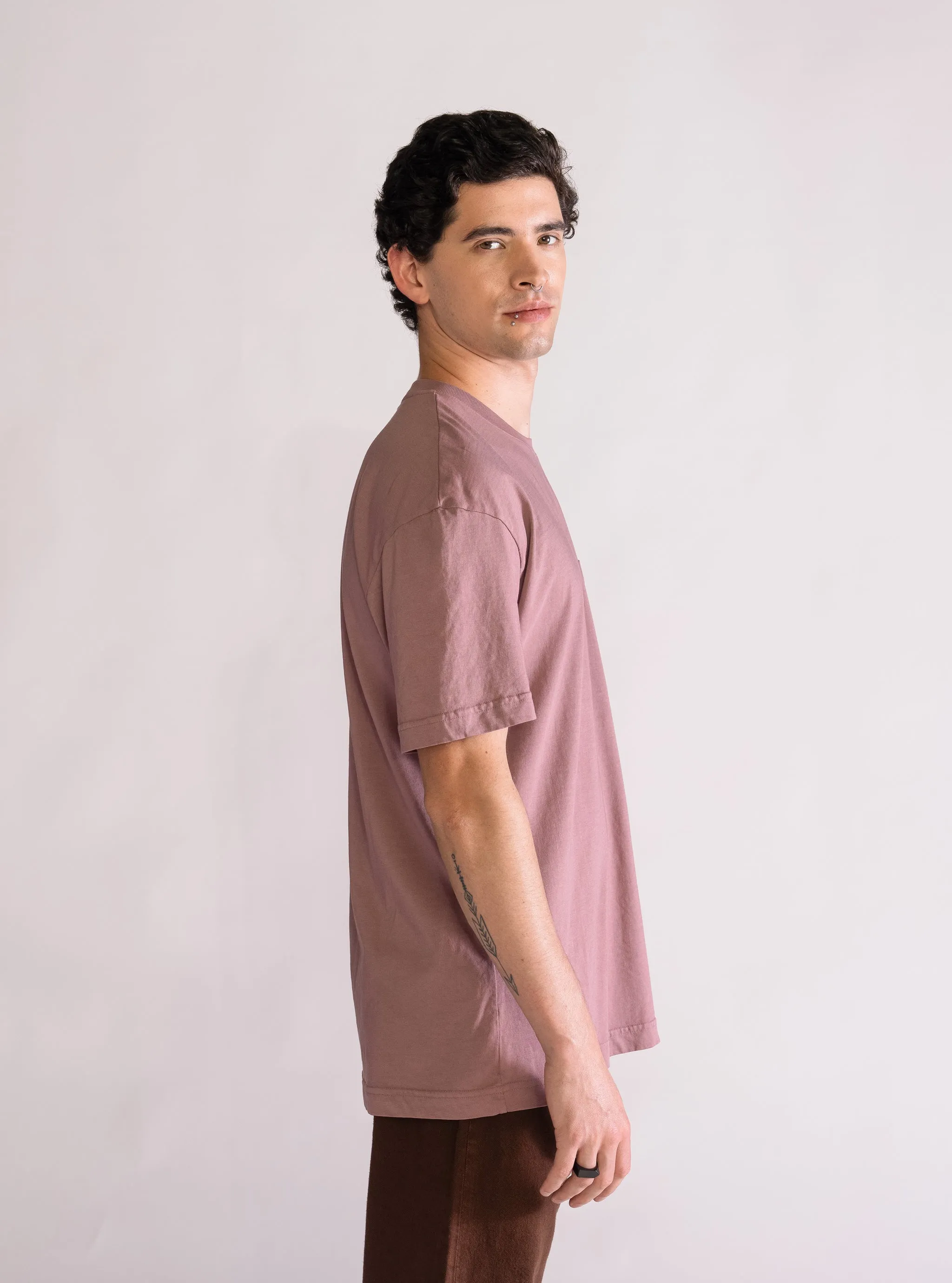 Speed Up Drop Shoulder Playera, Morado Claro