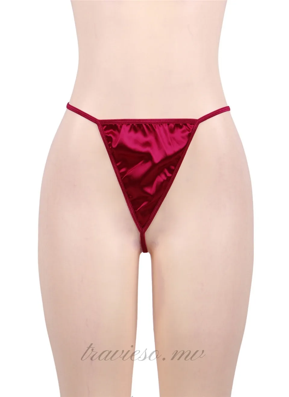 Wine Red Satin Lace Kimono